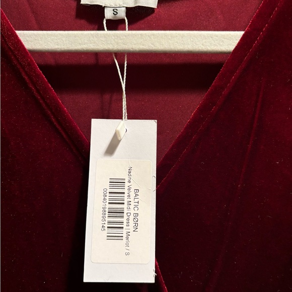 NWT Merlot Nadine Baltic Born midi dress size S velvet - Picture 5 of 6